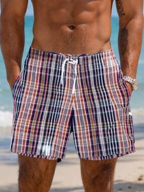 Polo Ralph Lauren Men's Plaid Board Quick-Dry Unlined Swim Trunks Shorts (40)